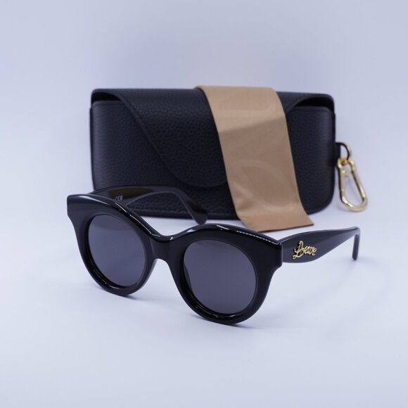 Loewe LW40126I 01A Round Sunglasses – Black\Grey - Picture 3 of 9